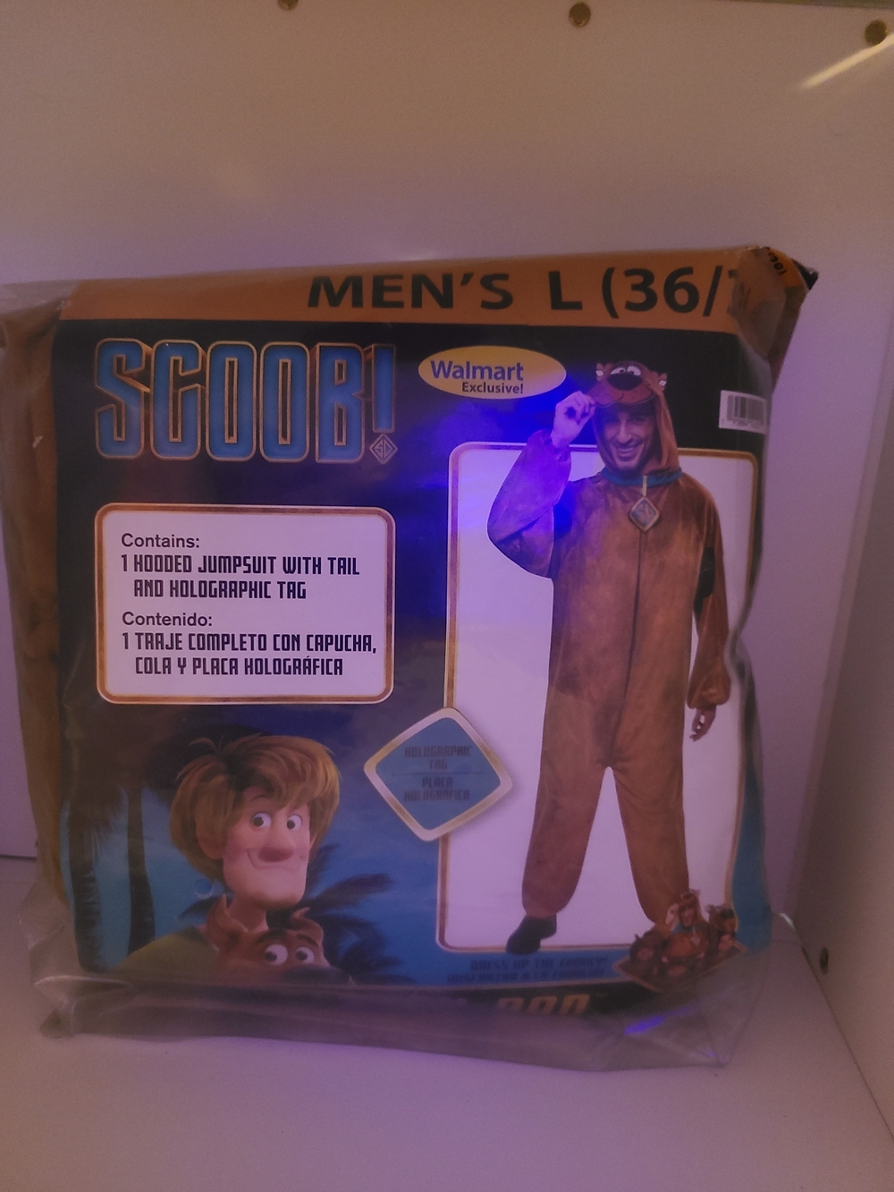 Scoob! Men's L Scooby-Doo Hooded Jumpsuit Halloween Costume